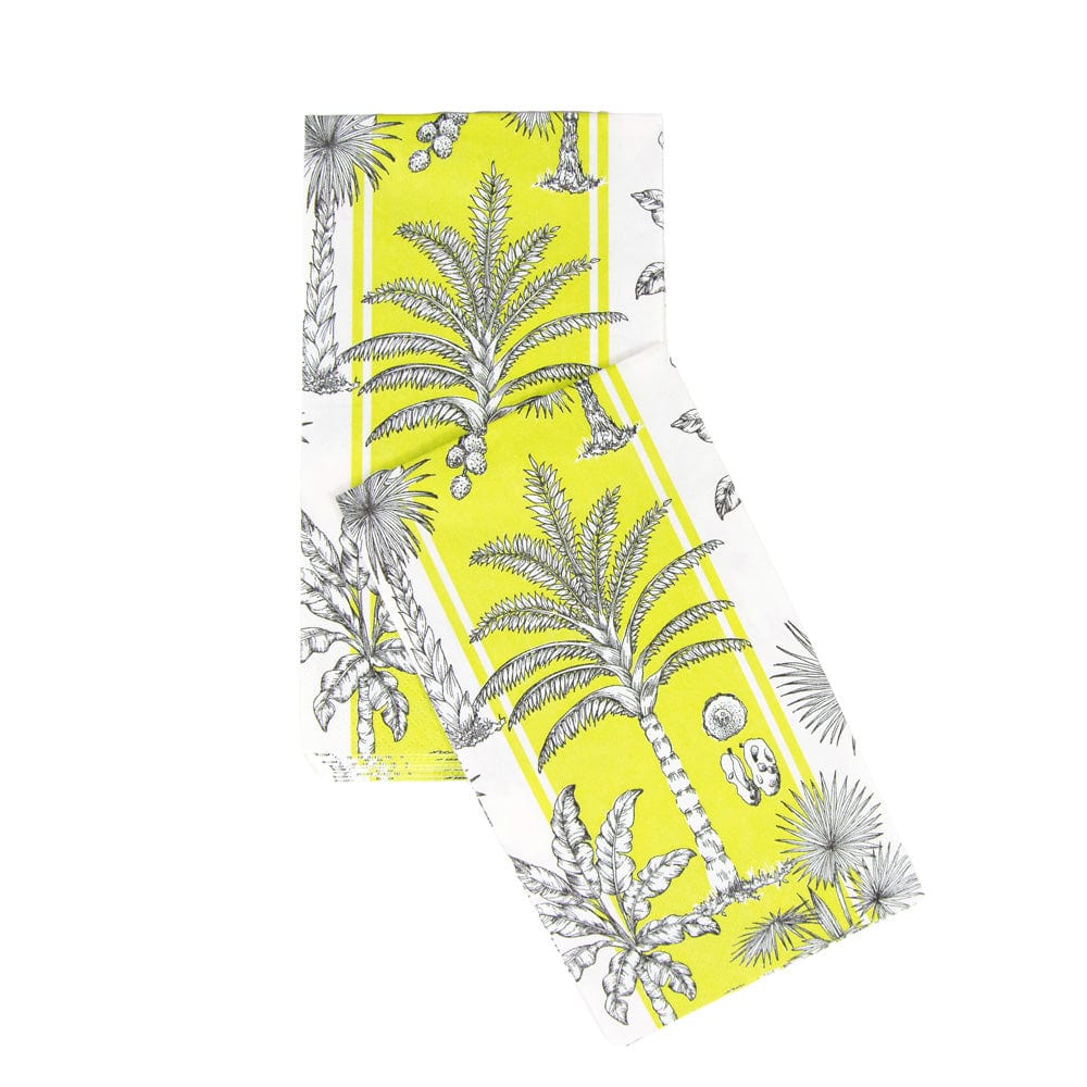 Guest Towel Napkin - Southern Palms Green/White Caspari
