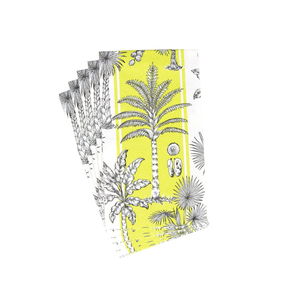 Guest Towel Napkin - Southern Palms Green/White Caspari