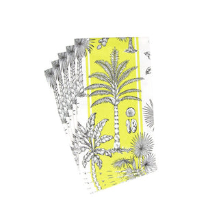 Guest Towel Napkin - Southern Palms Green/White Caspari