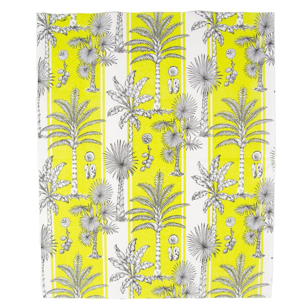 Guest Towel Napkin - Southern Palms Green/White Caspari