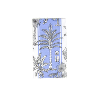 Guest Towel Napkin - Southern Palms Blue/White Caspari