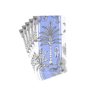 Guest Towel Napkin - Southern Palms Blue/White Caspari