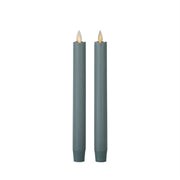 Iceberg Green Seaglass Flameless Taper Candle 9.75" Flameless Candles K&K   