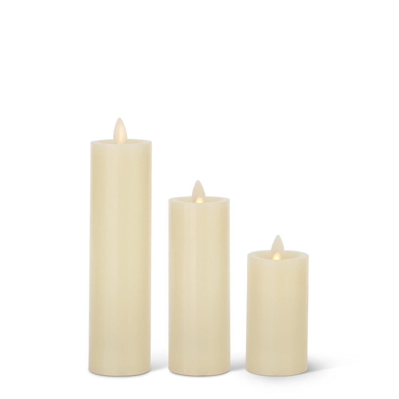 Luminara -  Indoor Flameless Pillar - 2" DIa - Ivory Flameless Candles K&K   
