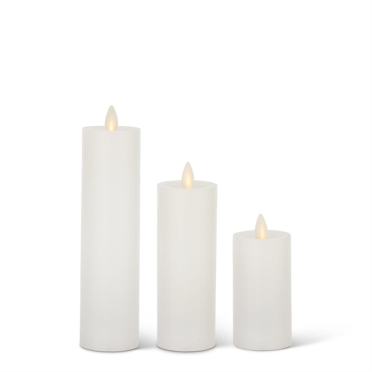 Luminara -  Indoor Flameless Pillar - 2" DIa - White Flameless Candles K&K   