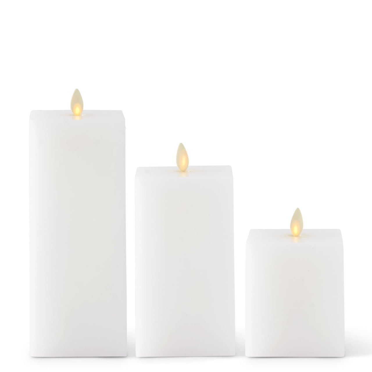Luminara -  Indoor Flameless - Square White Flameless Candles K&K   