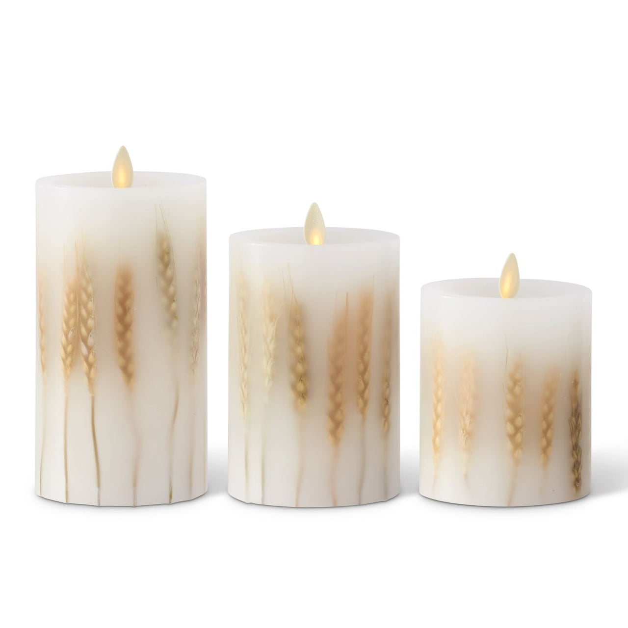 Luminara -  Indoor Flameless - White Wheat Flameless Candles K&K   