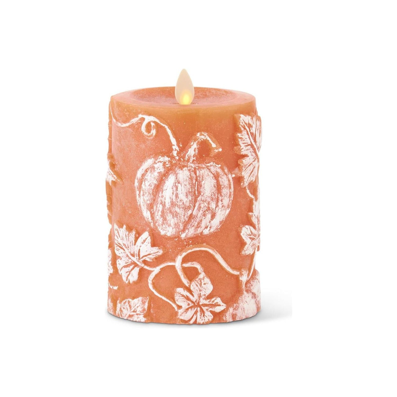 Luminara -  Indoor Flameless - Pumpkin Embossed Flameless Candles K&K   