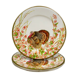 Turkey And Berries - Dinner Plates  Caspari   