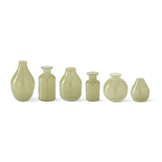 Small Green Glass Vases  K&K   
