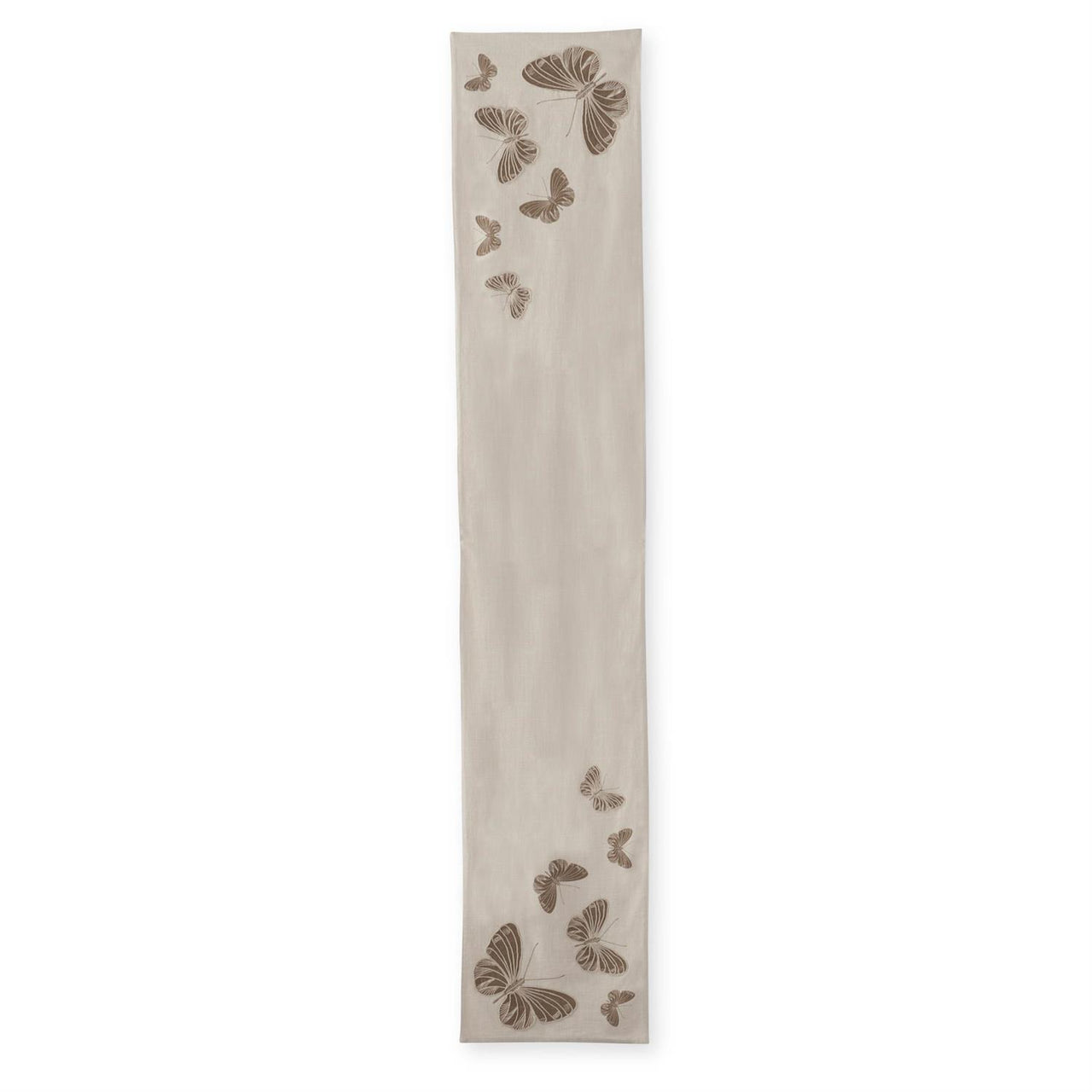 72 Inch Cream w/Tan Butterflies Table Runner K&K