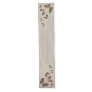 72 Inch Cream w/Tan Butterflies Table Runner K&K