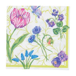 Cocktail Napkin - Floral Majolica Caspari