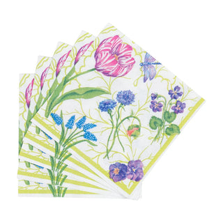 Cocktail Napkin - Floral Majolica Caspari