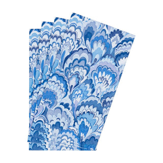 Guest Towel Napkin - Marbled Ceramica Indigo Caspari