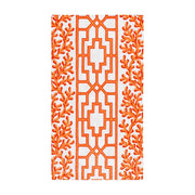 Guest Towel Napkin - Coral And Trellis Coral Caspari
