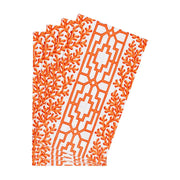 Guest Towel Napkin - Coral And Trellis Coral Caspari