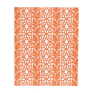 Guest Towel Napkin - Coral And Trellis Coral Caspari