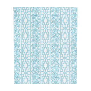 Guest Towel Napkin - Coral And Trellis Robin'S Egg Caspari