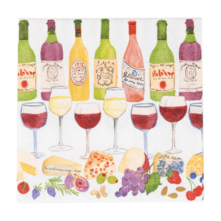 Cocktail Napkin - Wine Pairings Caspari