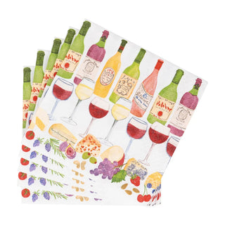 Cocktail Napkin - Wine Pairings Caspari