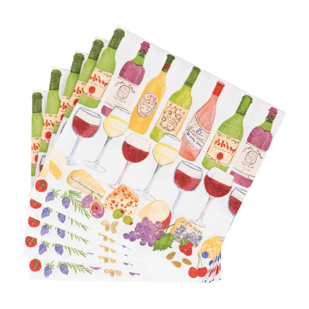 Cocktail Napkin - Wine Pairings