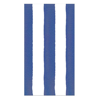 Guest towel Naokin cafe stripe navy on white with paper linen texture, ideal for formal guest settings.