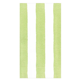 Guest towel Naokin Cafe Stripe Lime; lime-green paper-linen with three vertical stripes