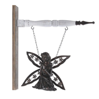 Faux Bronze Fairy Arrow Replacement; bronze-toned metal fairy pendant on chains