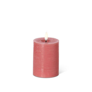 Pink ON/OFF Touch LED Pillar Candles 3" D K&K Small