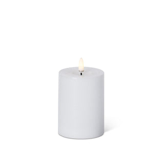 White ON/OFF Touch LED Pillar Candles 3" D K&K Small