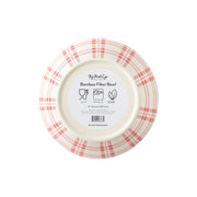 Red Plaid Reusable Bamboo Serving Bowl  My Mind’s Eye   