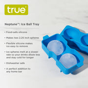 Neptune™ Silicone 2.25" Ice Cube Spheres Mold - Blue or Gray TRUE