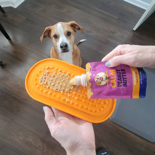 4oz Dog Calming Butter + Oval Lick Mat Poochie Butter