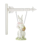 White Resin Glittered Bunny Arrow Replacement  K&K   