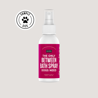 The Only Between Bath Spray for Dogs pink label cranberry & vanilla scent 3 oz spray bottle