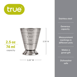 Trio Stainless Steel Multi-Unit Liquor Shot Measuring Jigger TRUE