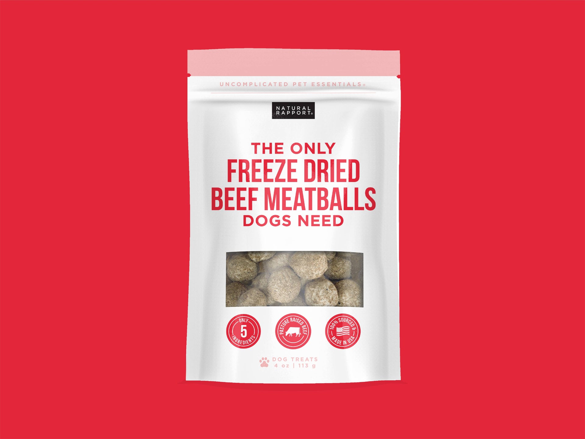 The Only Freeze Dried Beef Meatballs Dogs Need Natural Rapport 4 oz