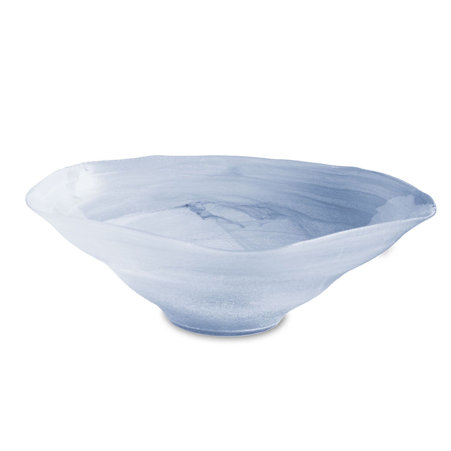 GLASS Alabaster Wave Extra Large Bowl (Clear and Blue) BOWL Beatriz Ball   
