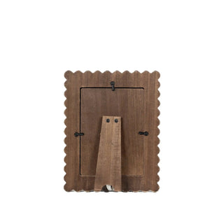 Espresso Scalloped Wood Photo Frame for 5 x 7 Photos