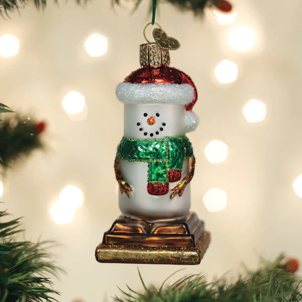 S'mores Snowman Ornament  Old World Christmas   