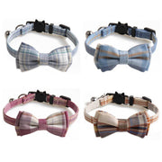 Mokka - British Plaid Bowtie Cat Collar Cheerhunting