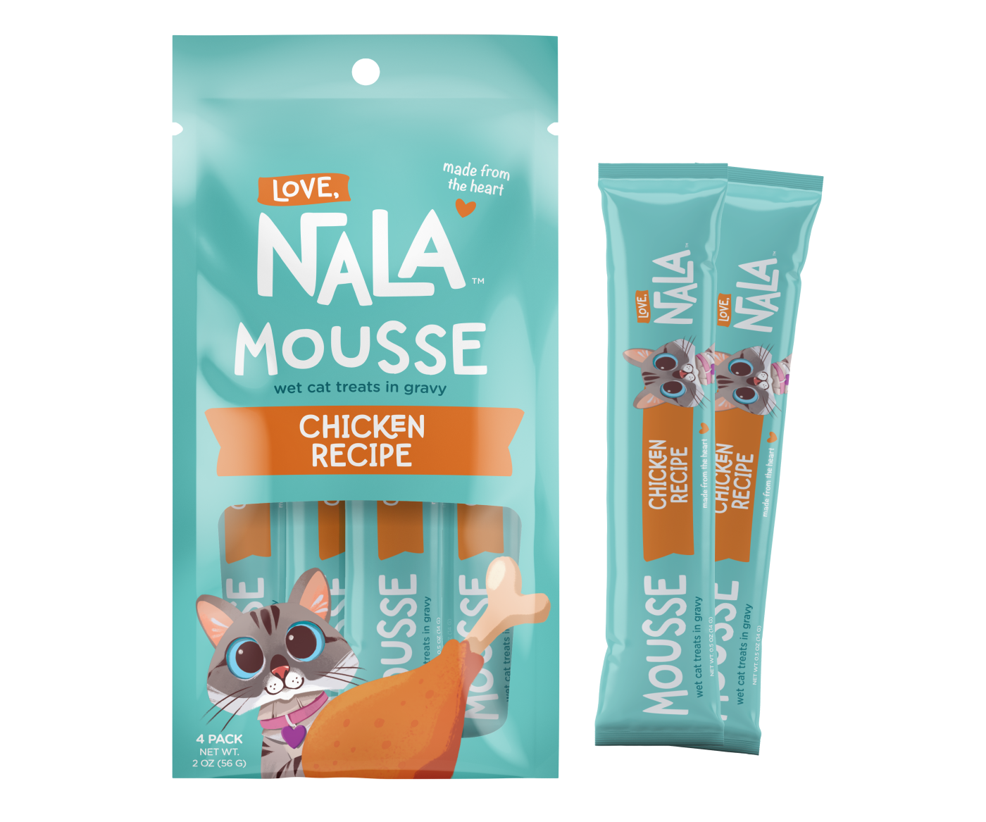 Lickable Cat Squeeze Up Treat - Chicken Flavor Love, Nala