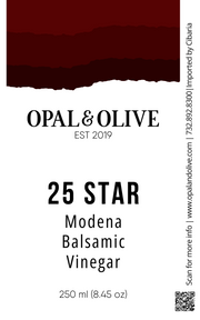 Balsamic Vinegar of Modena 25 Star Dark Balsamic Opal and Olive   