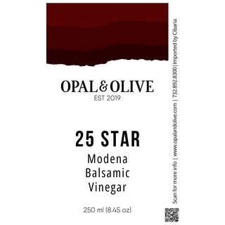 Balsamic Vinegar of Modena 25 Star Dark Balsamic Opal and Olive   