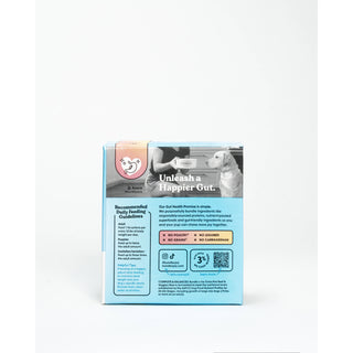 Grass-Fed Beef & Veggies Superfood Stew dog food in blue packaging, 11 oz.