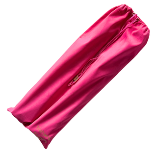 Mahjong rack storage bag, pink drawstring, fits 17.5–20 inch racks