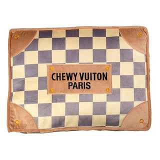 Checker Chewy Vuiton Bed Soft, Washable Dog Bed Haute Diggity Dog