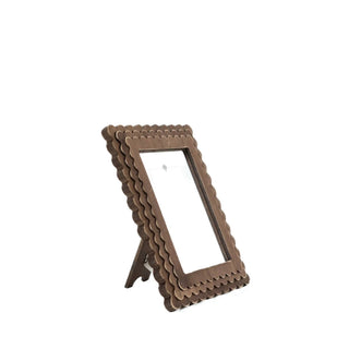 Espresso Scalloped Wood Photo Frame for 5 x 7 Photos