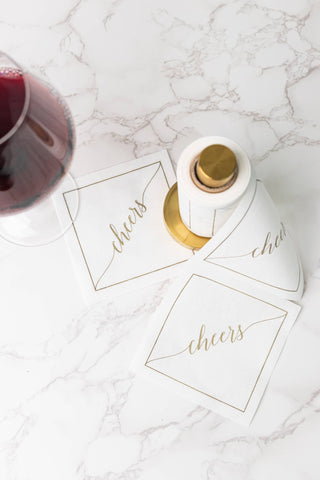 Golden Salute Cocktail Napkin Roll Toasting With Tara